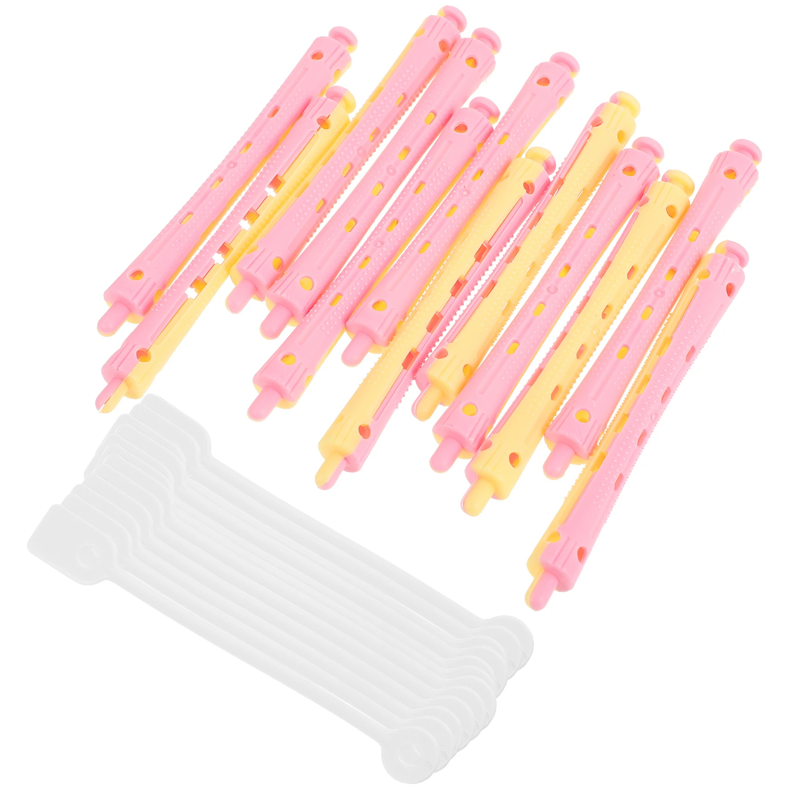 

12pcs Curling Perm Rods Hair Rollers for Short Long Hair Women Pink Yellow Spiral Maroon Color Empty Core DIY Curl Tools