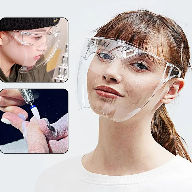 

1PC Full Face High-definition Transparent Anti Fog Anti Splash Protective Face Mask High Transparency Goggles Nail Manicure Tool