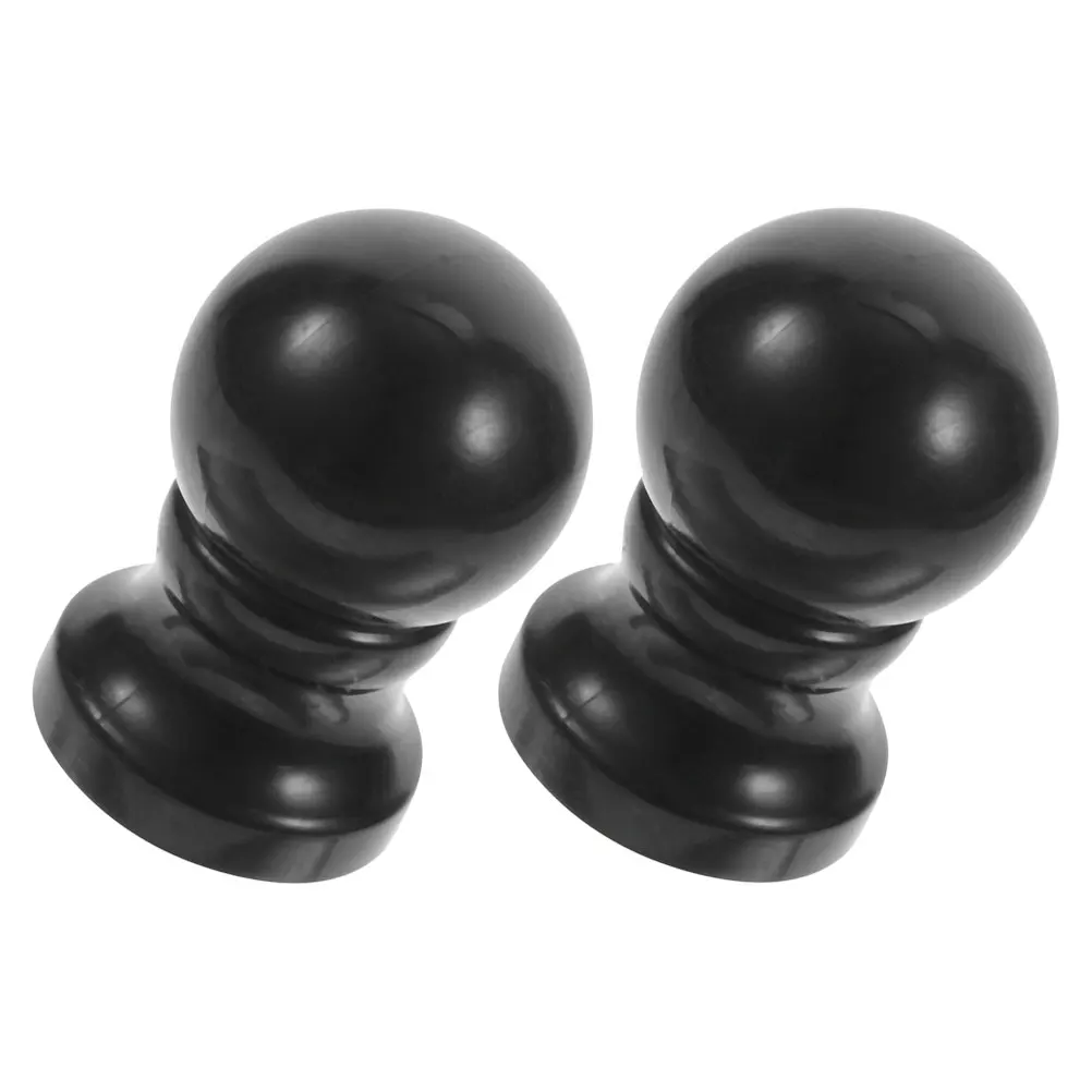 

2 Pcs Flagpole Head Finial Topper Finials Holder Banner Accessories Balls for of Abs