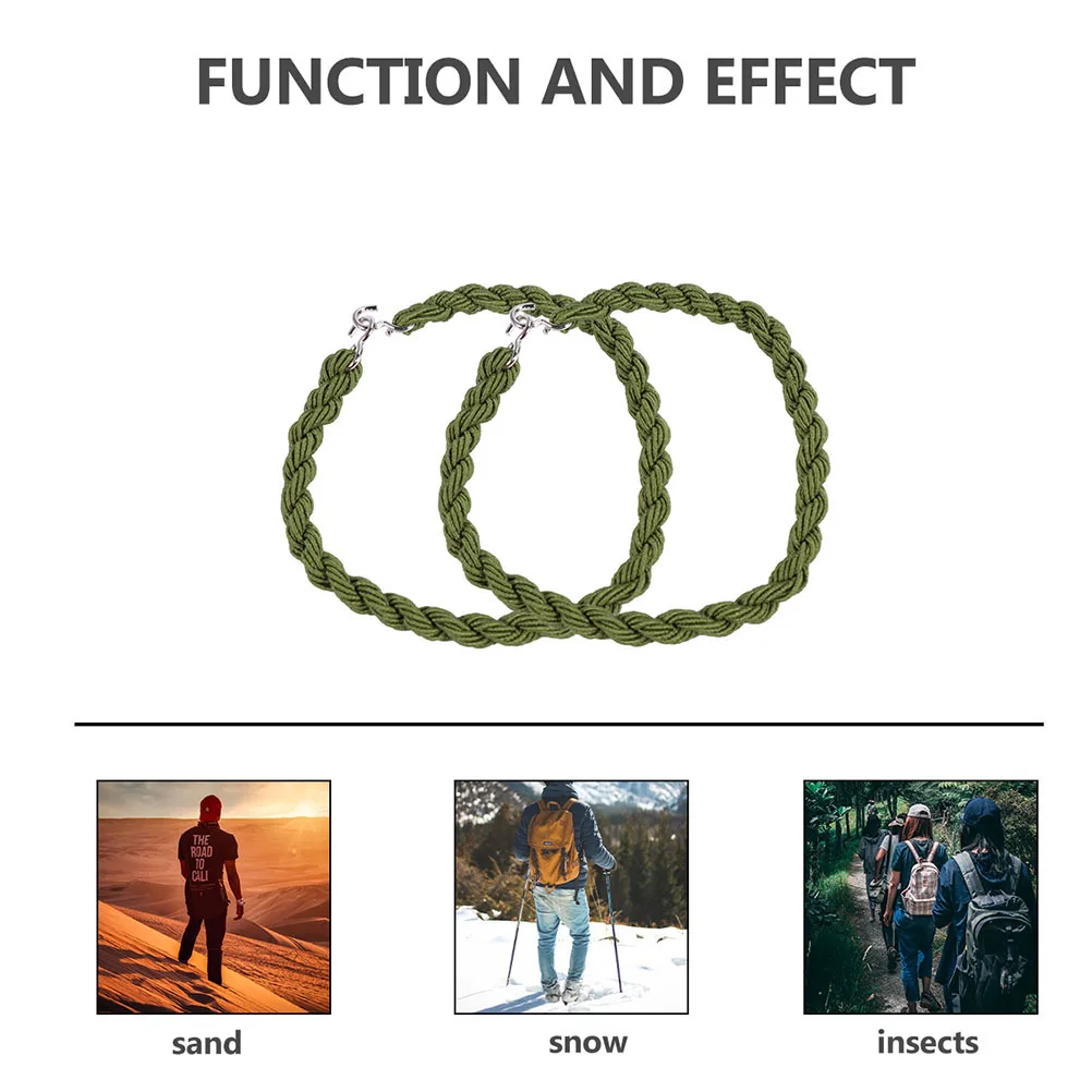 

4Pcs Boot Blousing Straps Portable Elastic Rope for Outdoor Adventures Camping Hiking Riding Secure Pants Legs with Small Hooks