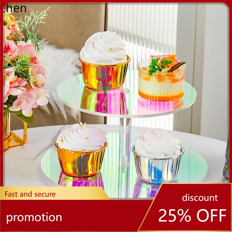 

ZML multi-layer high-rise cake stand for birthday dessert display, wedding, and annual party, crystal clear and dazzling colors