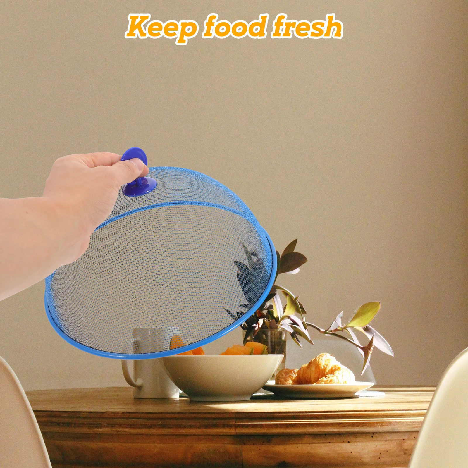 

2pcs Mesh Covers Iron Material Food Tent Cover For Kitchen Home Restaurant Reusable Food Protector Metal Screen Dome Cover