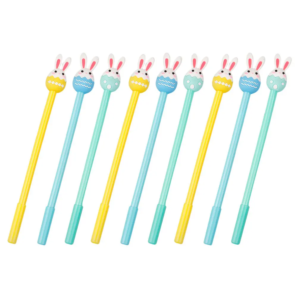 

9Pcs Office Sign Pens Set Silicone Grip Gel Pen Cute Cartoon Shape for Students Kids Writing Tool Portable School Stationery