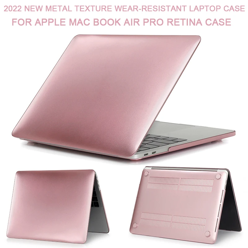 2022 Metal texture wear-resistant Laptop Case For MacBook Air 13 Case For Macbook Pro 13 case for mac book air pro retina case