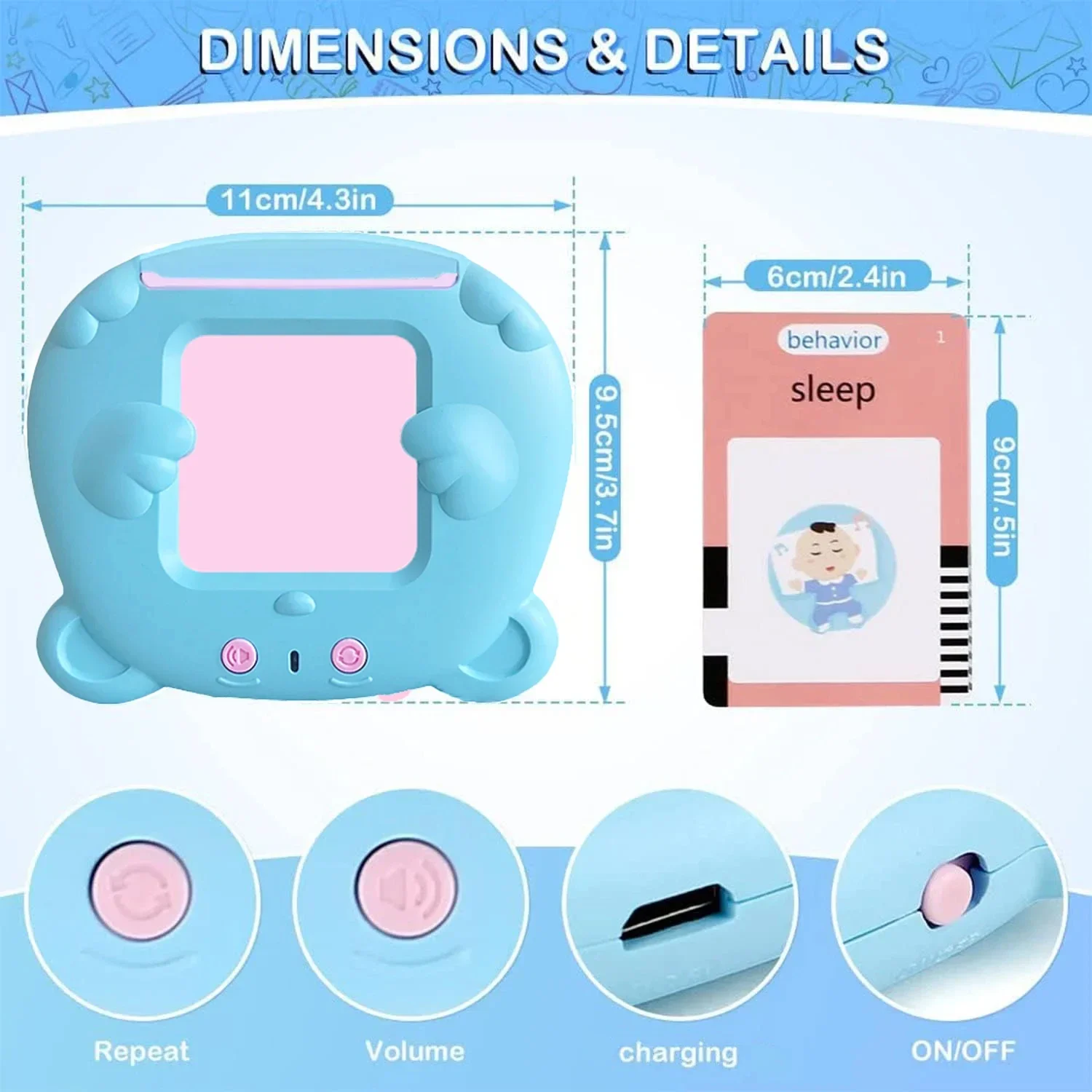 Bambino Parlante Schede Flash Bambini Macchina Leganring Sensoriale Montessori Giocattoli 224 Parole Sight Giochi Educativi Per Bambini Regalo Di Natale