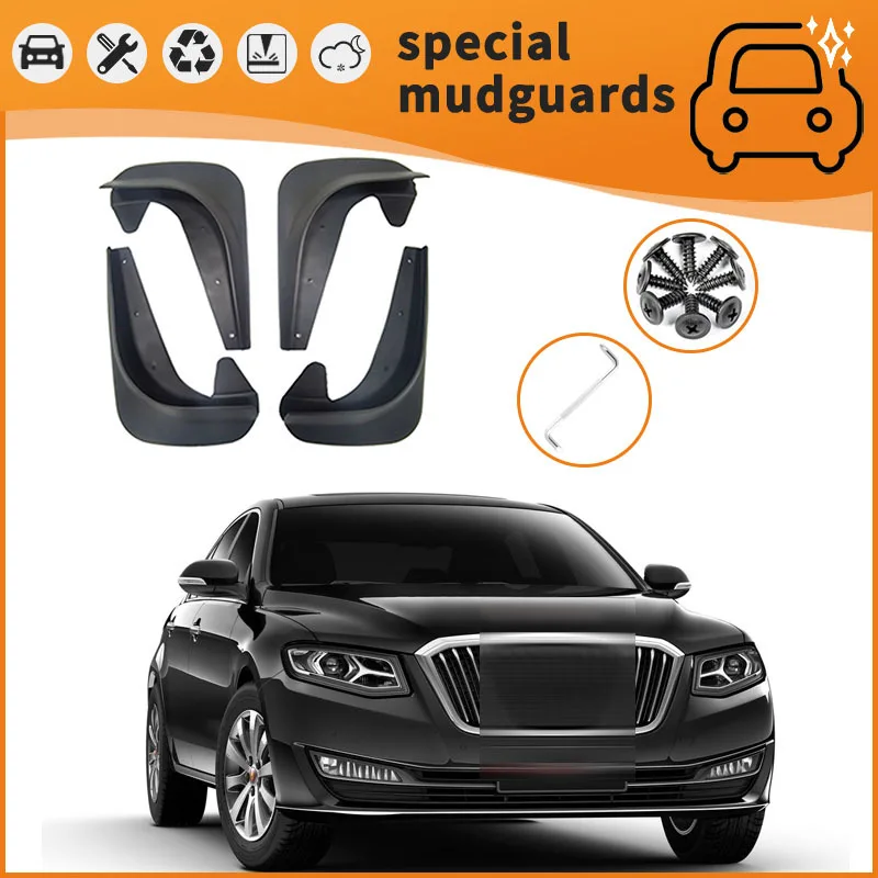 

For 17-24 models of Hongqi E-HS3H5HS5H7H9 Mudguards Fender Mudflaps Front Rear Flares Splash Guards Cover Car Accessorie