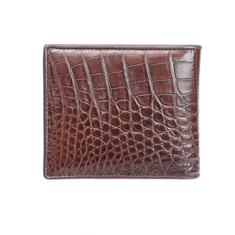 New Fashion Men Short Wallet  Business Men's Alligator Wallets Real Crocodile Genuine Leathe Boy Brand Luxury Card Holder Purse