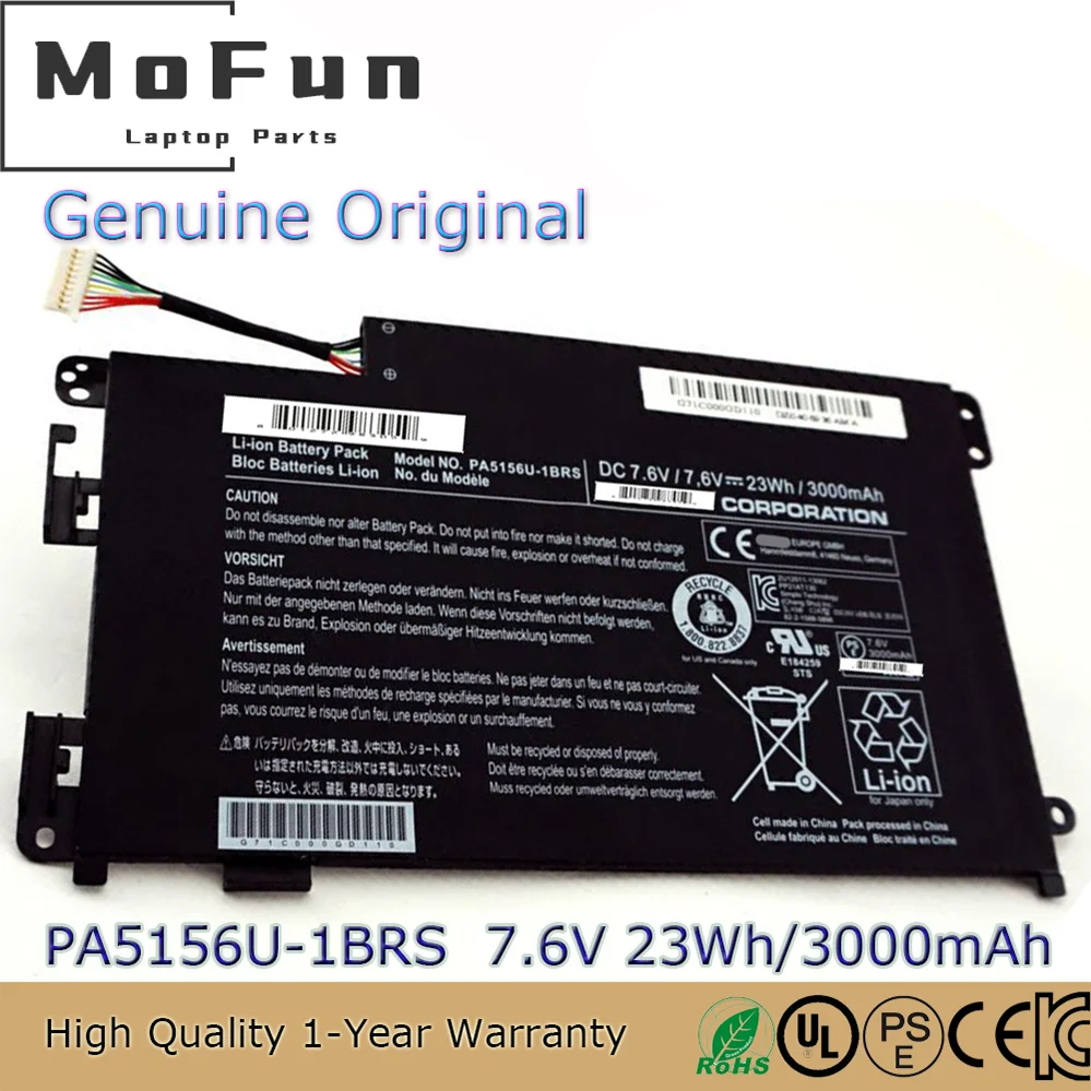 

Original PA5156U-1BRS 7.6V 23Wh Laptop Battery for Toshiba Satellite Click W35DT Series