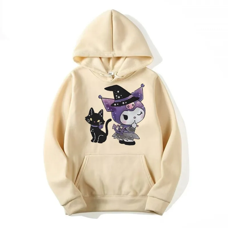 2024 Fashion Sanrio Kuromi Printed Hoodie Sweatshirt Girls Pullover Y2k Anime Hoodie Kawaii Girls Boys 2024 Top