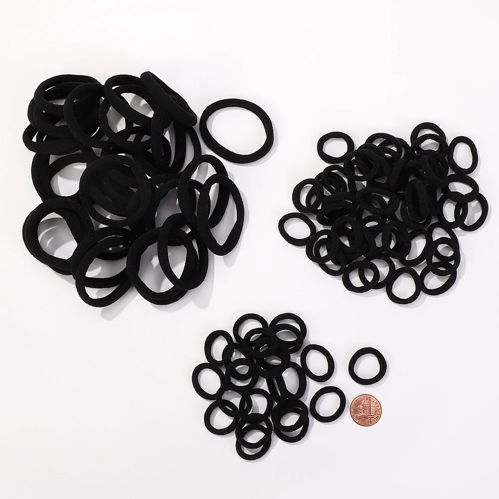 High Elastic Hair Bands for Women Girls Black Basic Hair Tie Headband Simple Ponytail Holder Headwear Hair Accessories
