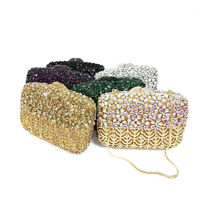 

Classical crystal purses Luxury women accessories diamonds clutches Bridal wedding party Popsicle purses