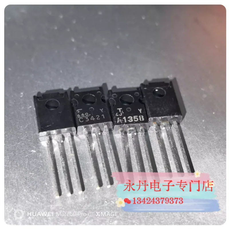 Brand new original genuine Toshiba small and medium power tube 2SA1358-Y/2SC3421-Y/1 pair of original bags!