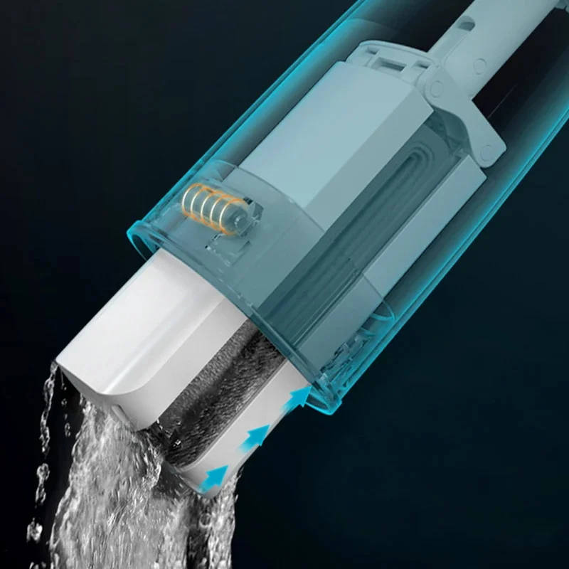 360 Degree Squeeze Mop Self-Wringing Sponge Mop with Replacement Mop Heads Rotating Magic Mop Home Kitchen Floor Cleaning Tools