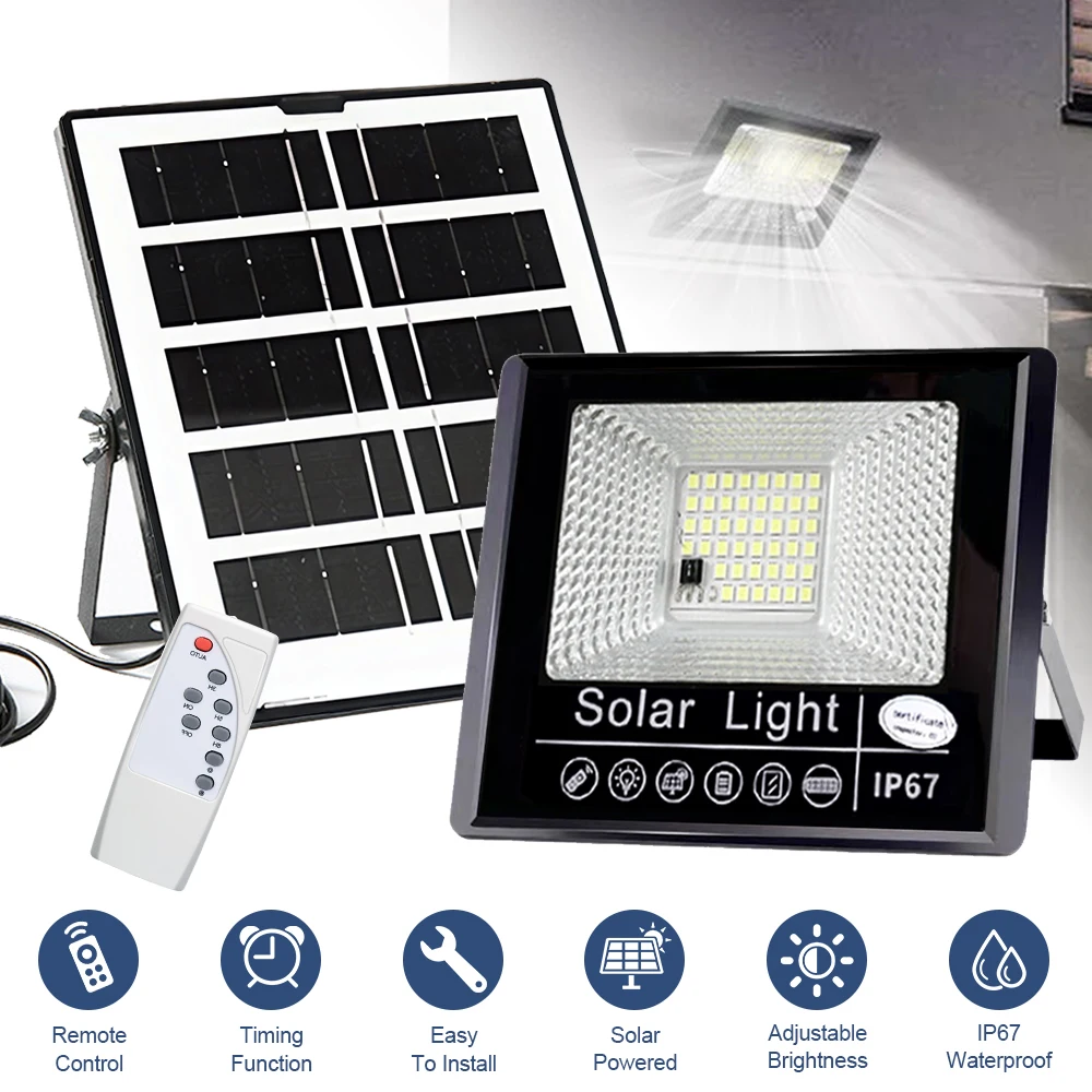 Luces Solares para external, 10/25/35/45/80W, Resistente Al Agua IP67, Farola Led, Herren, Lights Solares Con Control Re