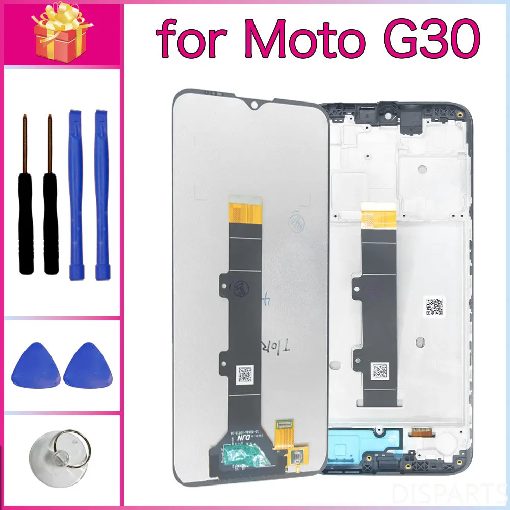 Complete Framed LCD Touch Screen Assembly Fit Moto G30 2021 XT2129-1 Perfect For Cracked Phone Screen Replacement Repair