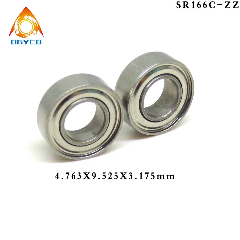 1pcs 4.763X9.525X3.175 mm SR166C ZZ ABEC-7 CB Stainless Steel Hybrid Ceramic Bearing R166 SR166 Z Inch Miniature Reels Bearing