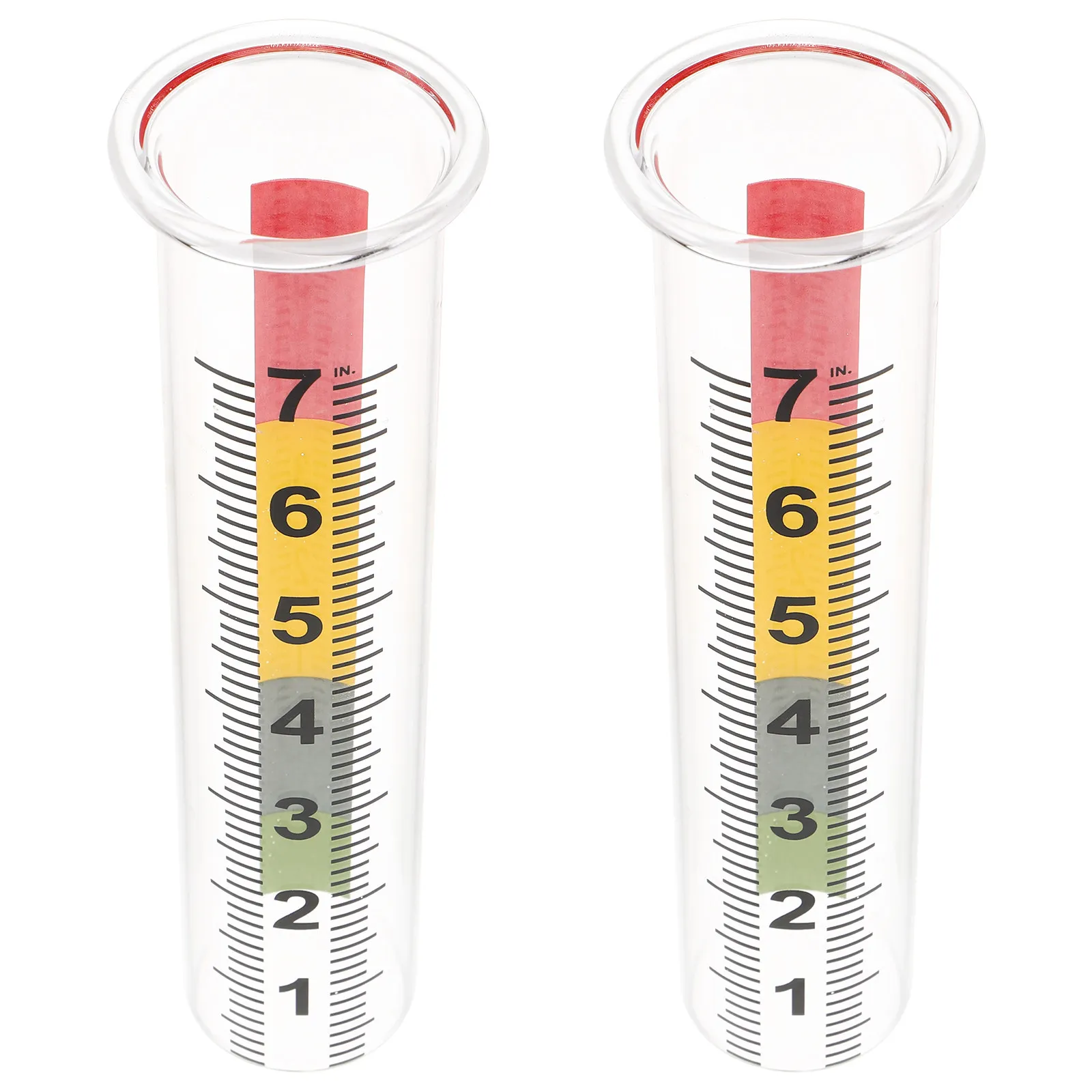 

2Pcs Rain Gauge Outdoor Reusable Clear Scale Accurate Rainfall Measurement Frost Proof Garden Deck Lawn Tube Rain and Snow Gauge
