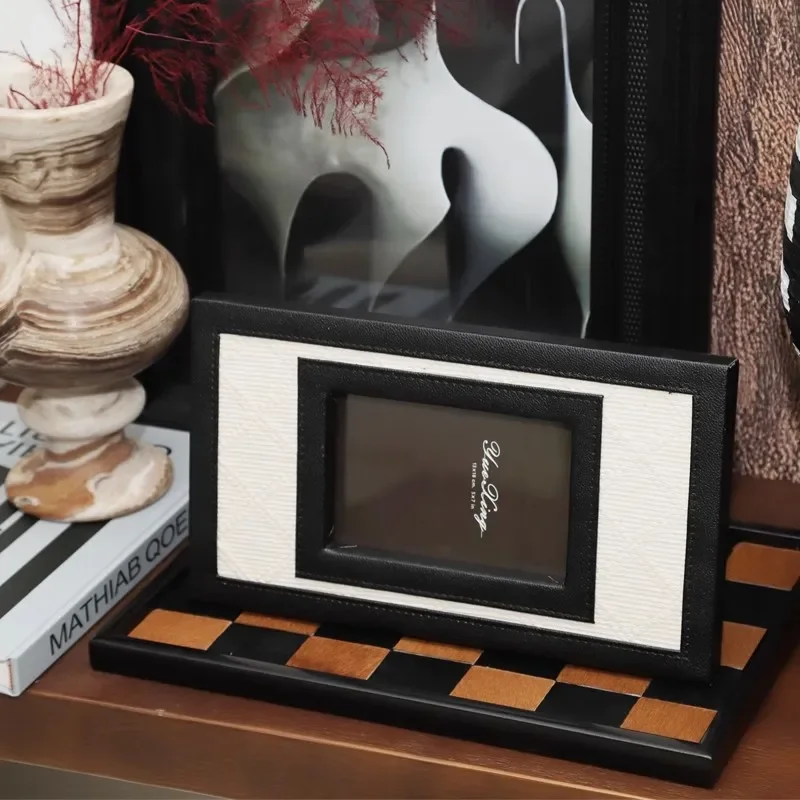 Simple and high-end woven woolen photo frame designer home soft decoration jewelry ornament wedding table setting