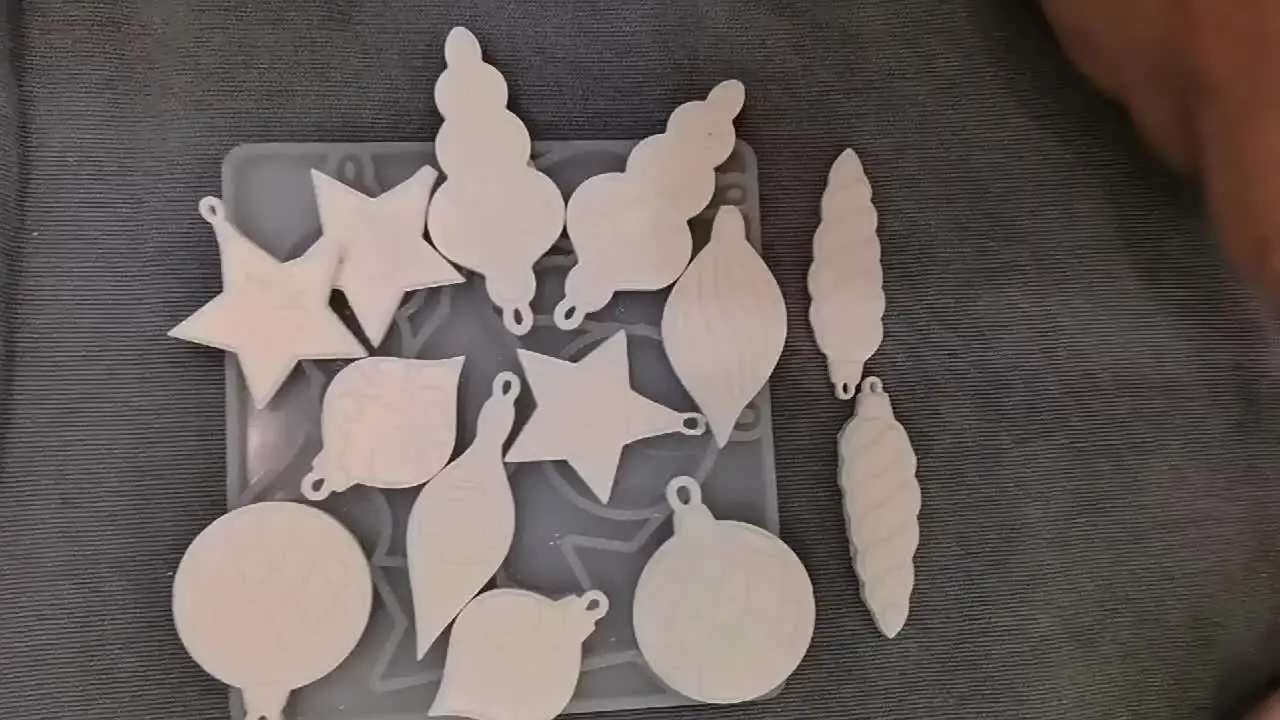 1 DIY-Weihnachtsstern- und Schneeflocken-Silikonform für bemalte hängende Ornamente – Muschel- und Seestern-Gips-Diffusorstein – Detail 6