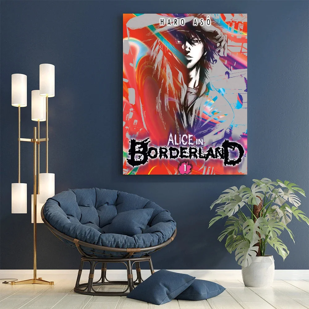 Hot TV Alice In Borderland Vintage Posters Sticky Vintage Room Home Bar Cafe Decor Kawaii Room Decor