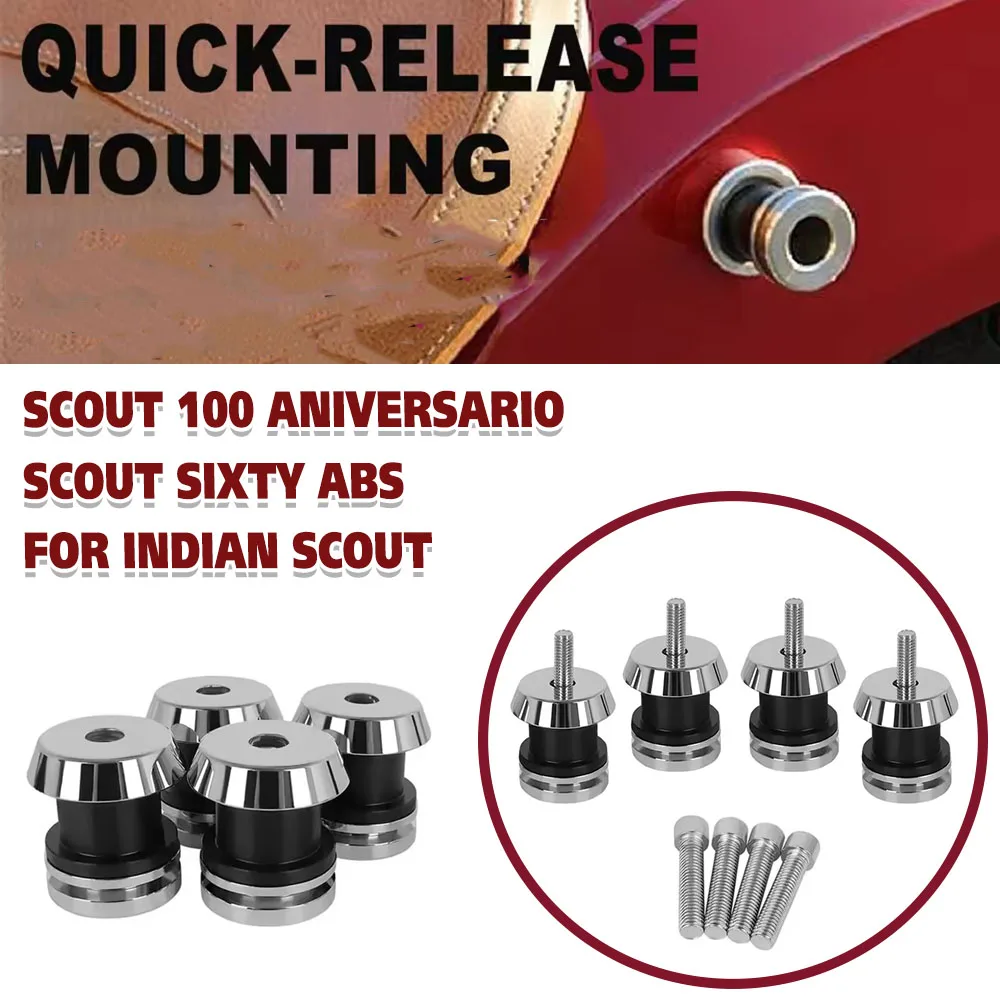 Saddlebags Backrest Quick Release Sissy Bar Mounting Kits For Indian Scout 2015-2024 Scout Sixty 2016-2024 Scout Sixty ABS 19-20