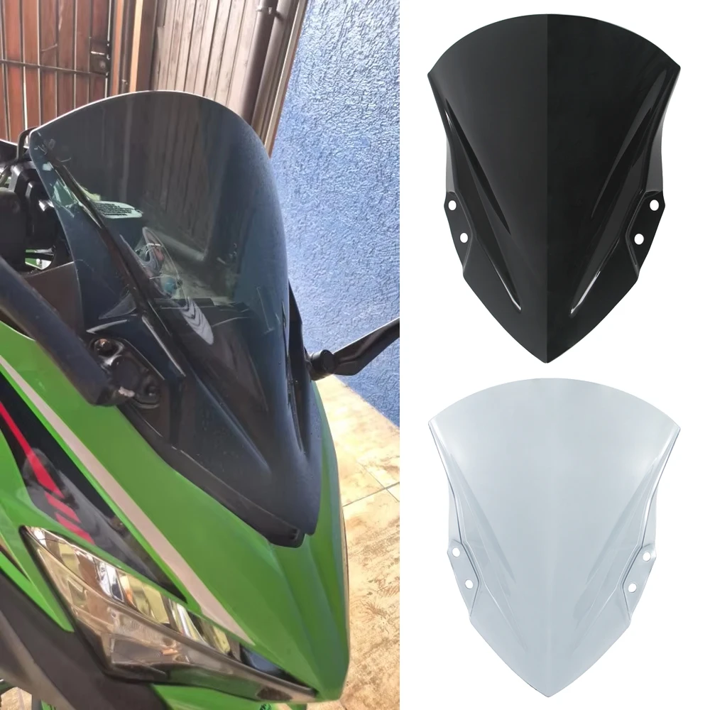 

Windscreen For Kawasaki Ninja400 EX400 Ninja250 Windshield Ninja 400 250 2018 2019 2020 2021 2022 2023 Spoiler Wind Deflector