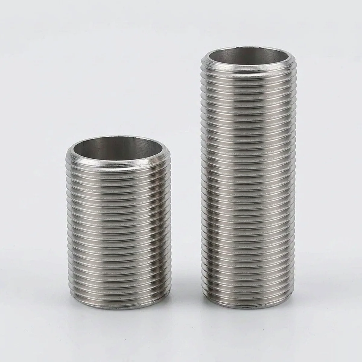 304 Stainless Steel Full Thread Hollow Pipe, G Male Thread Bulkhead Fitting, Extended 1/2