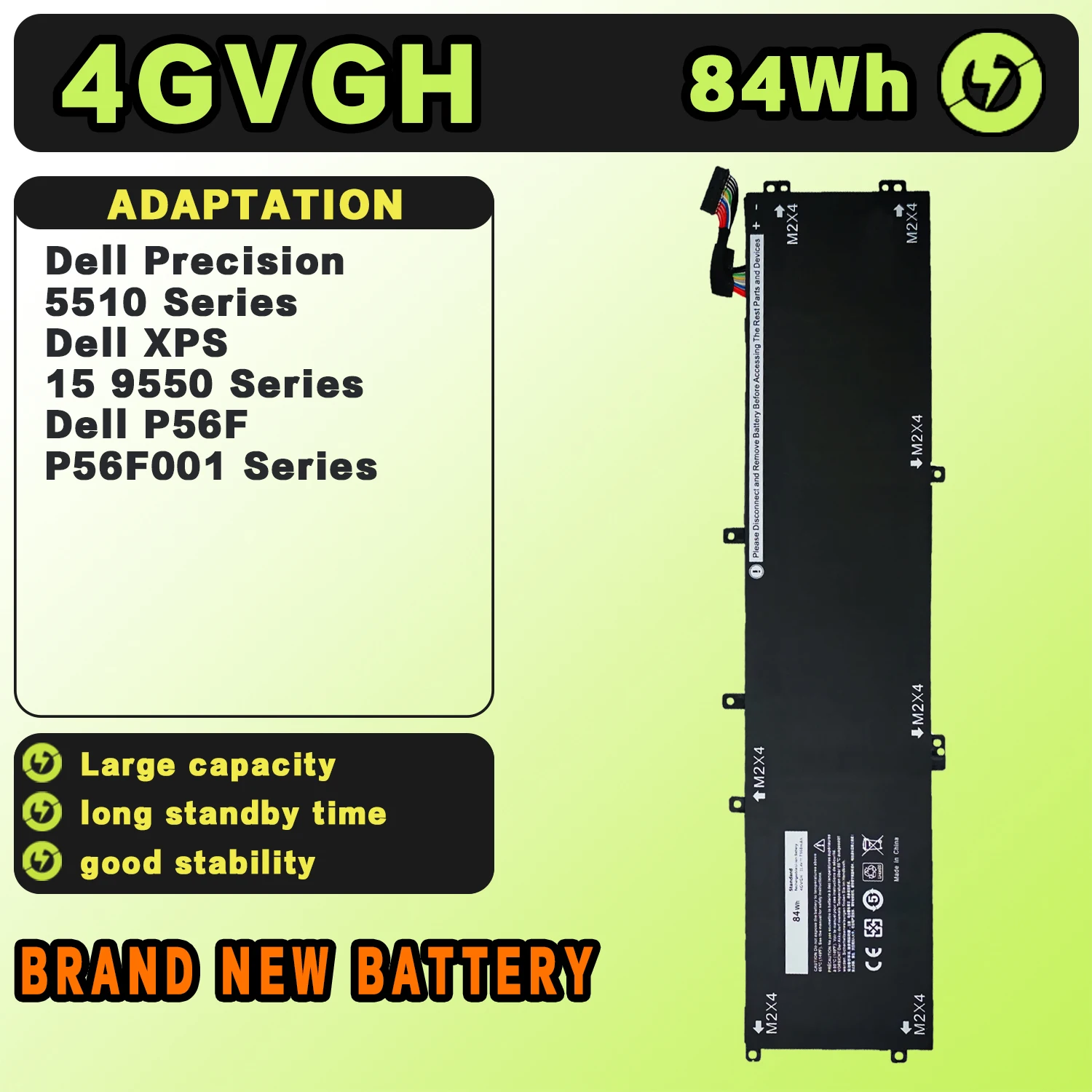 

SAT Laptop Battery for Dell 4GVGH RRCGW Precision 5510 XPS 15 9550 Series 1P6KD T453X