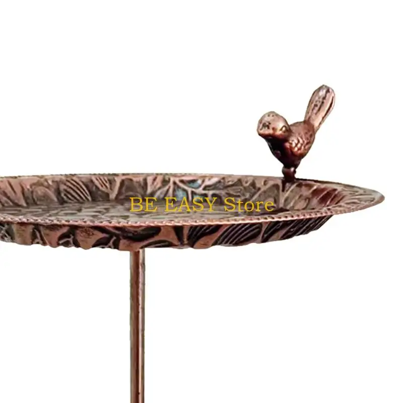 E28F Elegant Outdoor Garden Bird Feeder With Rust Resistant Iron Design Winterproof Watering Station Suitable for Wild Birds