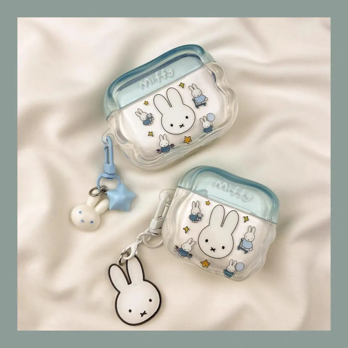 

Miffy Cute Star Miffy Rabbit Suitable Airpodspro3 Apple Protective Cover Bluetooth Airpods4 Earphone Case 2Nd Generation