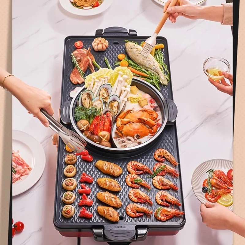 

Shabu-roasted hot pot integrated pot large-capacity electric barbecue oven, good things to share, strongly recommended