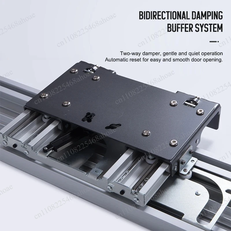 Soft Close Roller Sliding Door Hardware Fittings Aluminum Profile Concealed System For Flush Kitchen Cabinet Wardrobe Closet