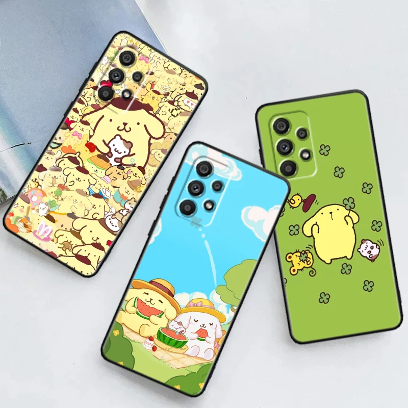 

Sanrio Pudding Dog Cute For Samsung A53 A52 A33 A32 A51 A71 A21S A13 A73 A55 A22 A23 A35 A72 A54 A12 5G Black Funda Phone Case