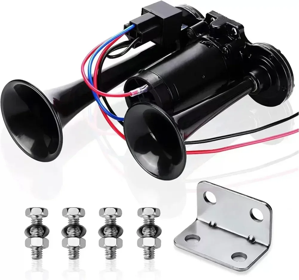 600db Hoorn 12V Super Luid Auto Elektrische Hoorn Dual Trompetten Luchthoorn Luidspreker Voor Auto Suv Voertuig Boottrein Motorfiets Rv Vrachtwagen
