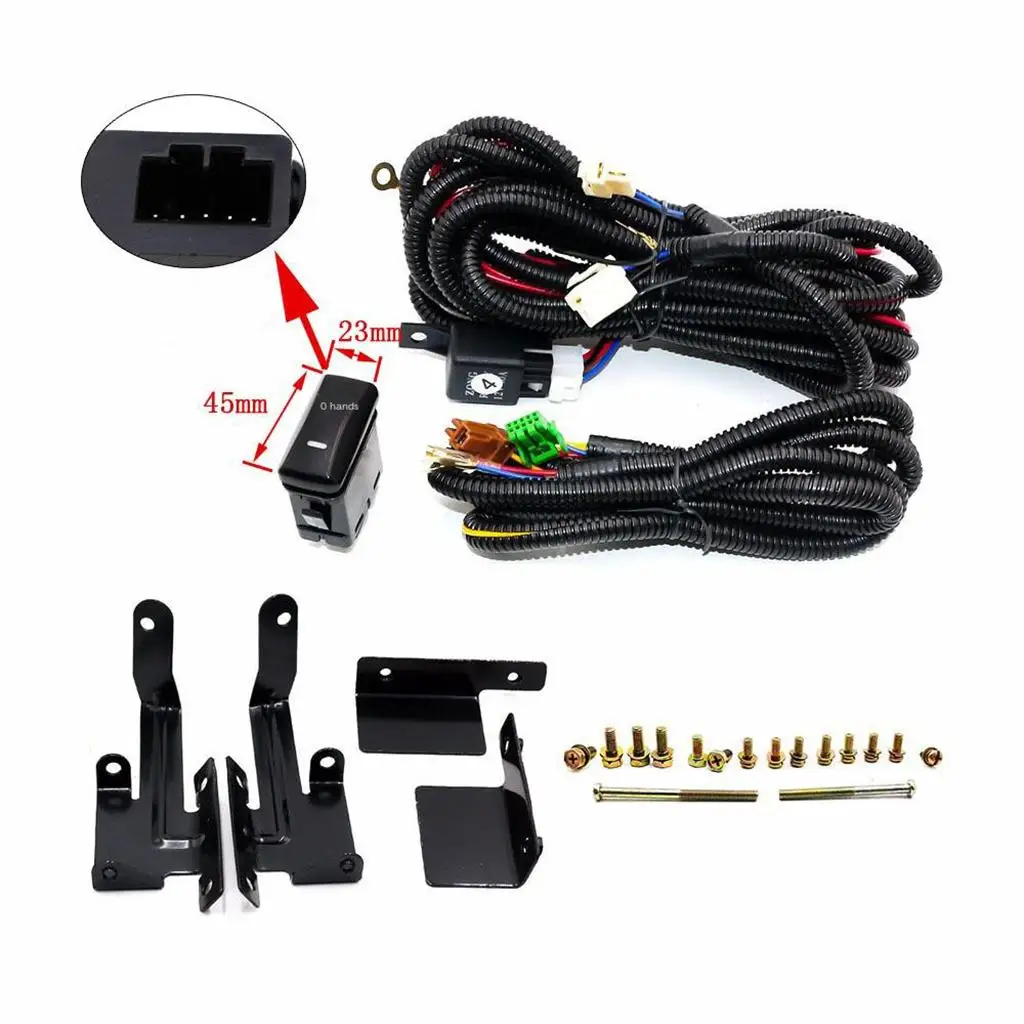 

Replacement Fog Lights Kit Clear Yellow Lens Car Supplies Driver Passenger Side for Honda Civic 1996 1998