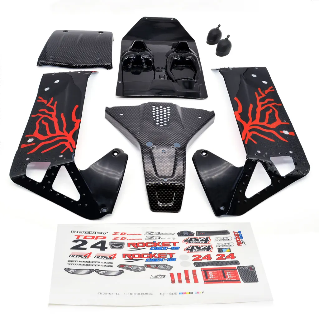 ชุดตัวถัง mobil RC 7534 7535 7536 7537สำหรับ ZD DBX-10แข่งรถ DBX10 1/10 mobil RC อุปกรณ์อัพเกรดอะไหล่สำรอง1