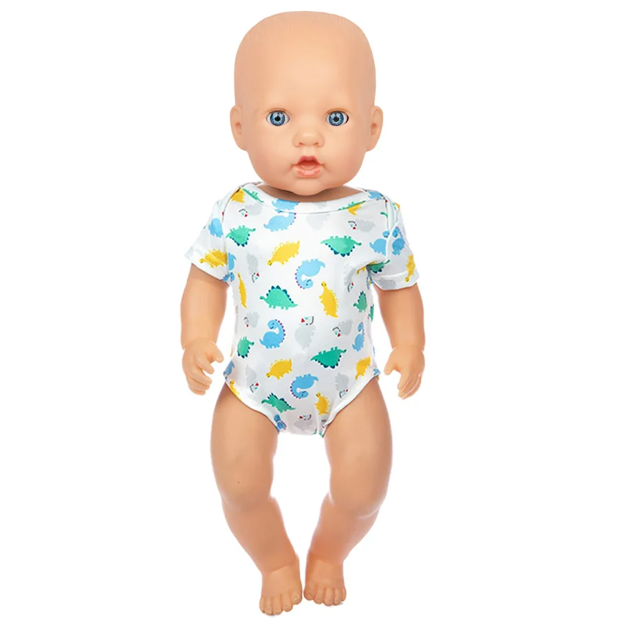 การ์ตูนไดโนเสาร์ชุดว่ายน้ําสําหรับตุ๊กตาอเมริกัน 18 นิ้ว l & 43 ซม.ตุ๊กตาเด็กทารกตุ๊กตาอุปกรณ์เสริม, รุ่นของเราสาวของเล่น