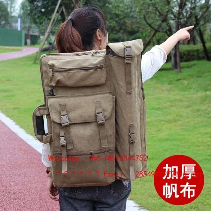 4-opening Thickened Canvas Painting and Sketching Storage Bag, Art Board Bag, Portable, in Stock, Fast Delivery