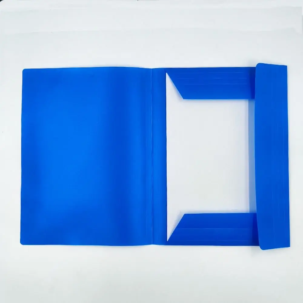 New Plastic A4 File Folder Expandable Elastic Strap Design File Case Large Capacity Test Paper Storage Folder Exam Paper Storage
