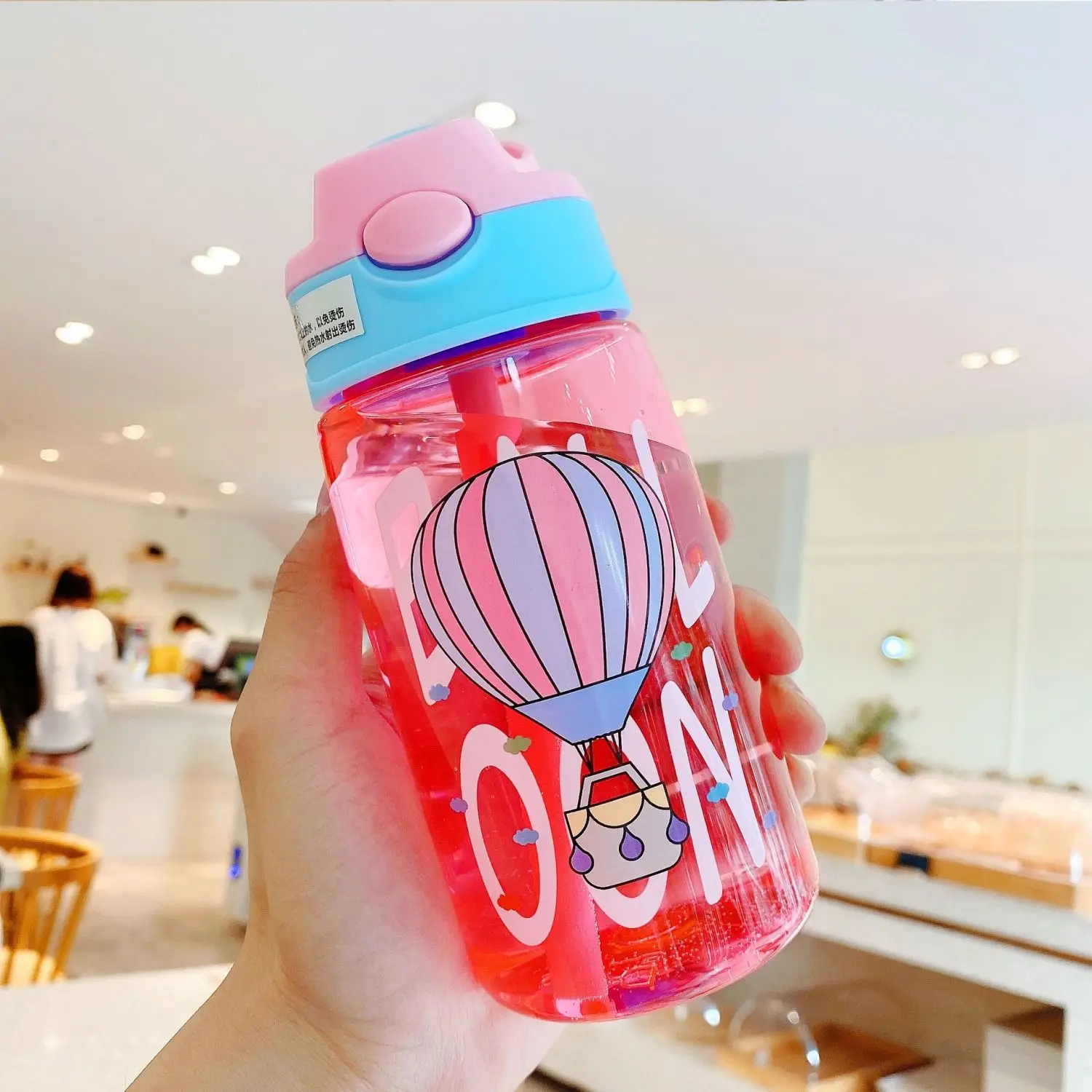 

High Aesthetic Plastic Straw Cup, Creative Casual Cups, Duckbill Children's Cup,Bouncing Straw,Safe and Environmentally Friendly