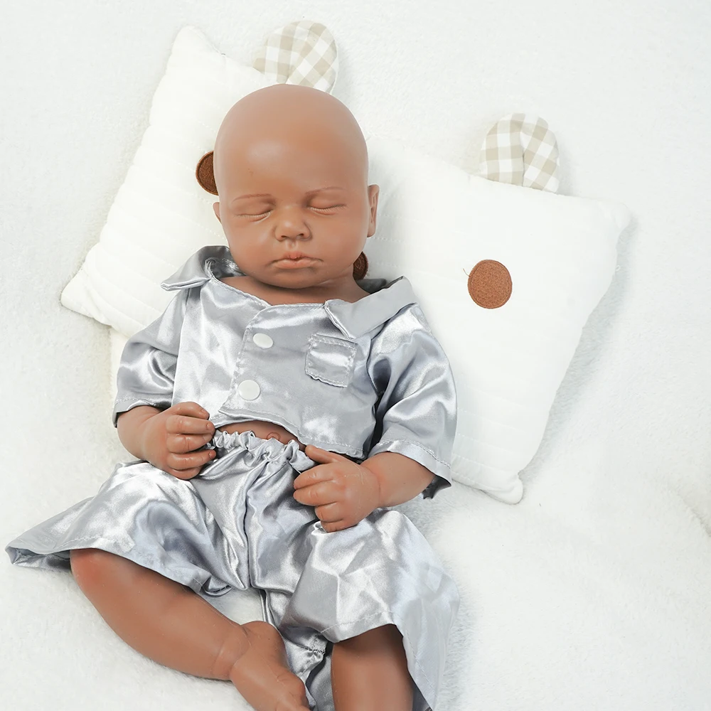 18,9 Zoll Ganzkörper-Silikon-Reborn-Baby Boy Loulou 1:1 lebensechte Silikon-Bebe waschbare Neugeborenenpuppen für den Unterricht von Kindern – Detail 4