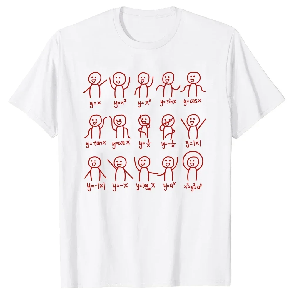 Camiseta engraçada masculina de equações matemáticas, streetwear gráfico, estilo manga curta, roupas novas, figuras de álgebra, presente de aniversário