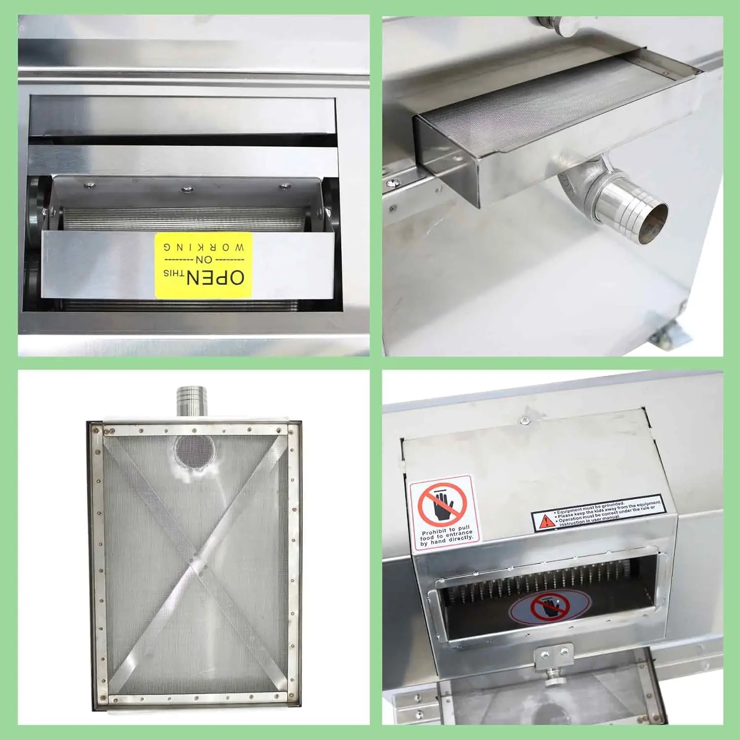 Коммерческая электрическая соковыжималка для сахарного тростника, соковыжималка из нержавеющей стали 110 В, 1500 Вт, 3 ролика