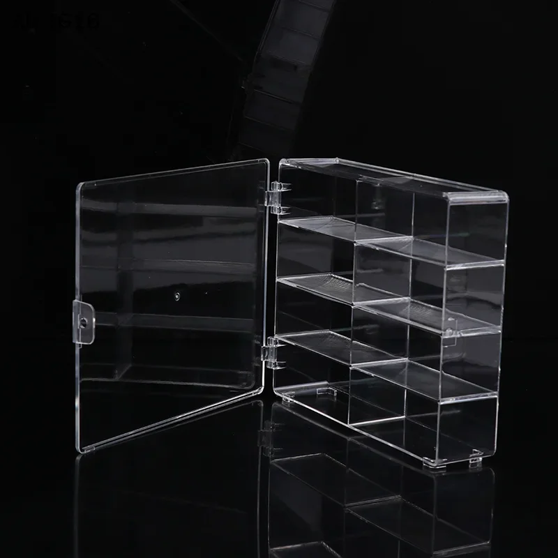 【TG16】1Pc 1:64 Transparent Acrylic Vehicles Car Toy Display Box Non Punching Adhesive Wall Storage Box Rack Cabinet for Car Toy