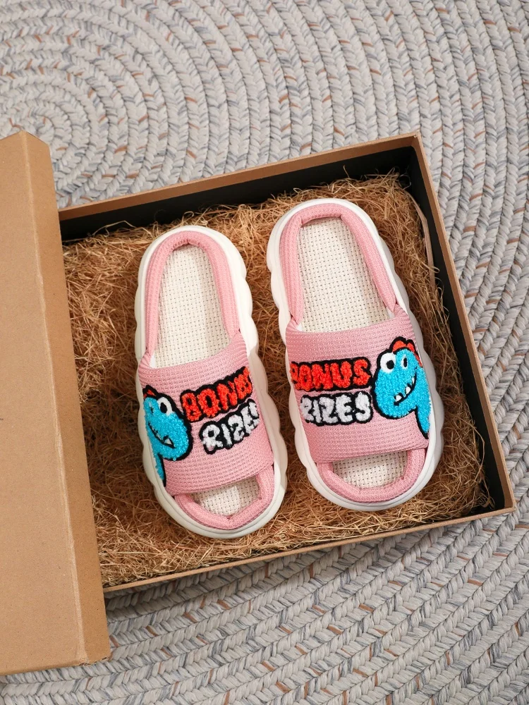 

Slippers for boys and girls cartoon cute dinosaur winter indoor home slippers