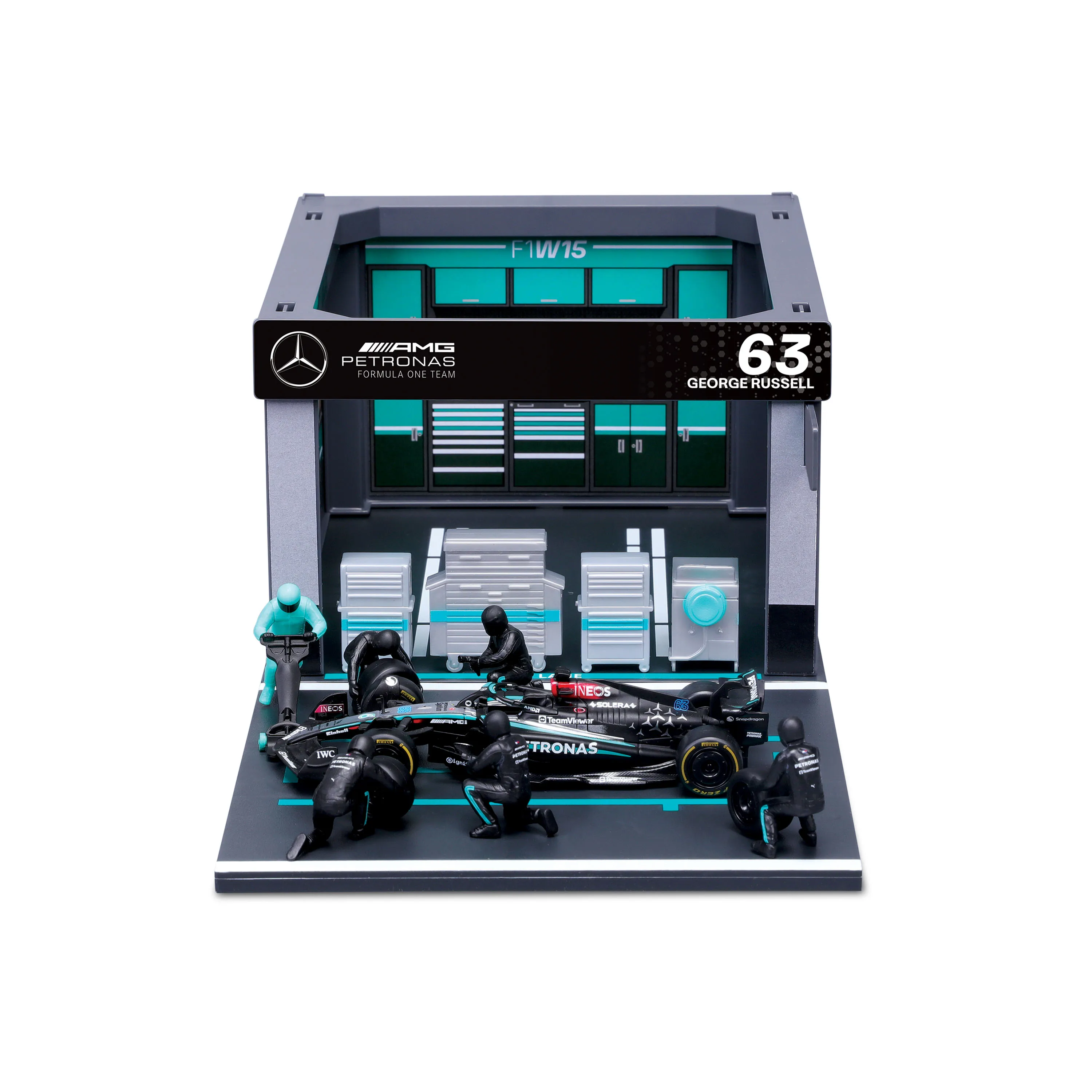 

Bburago 1:43 Mercedes AMG W15 W14 E Performance F1 #44 Hamilton #63 George Russell Die Casting Model Car Model Collection