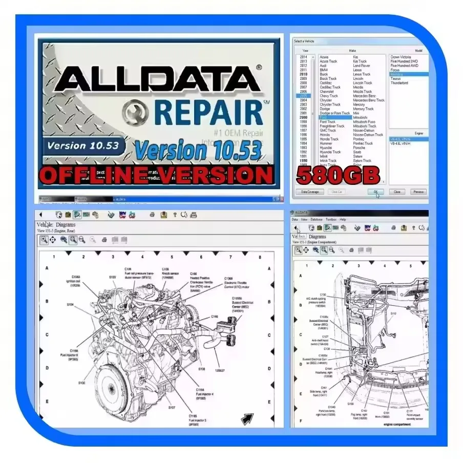 2025 hot! Alldata Repair auto repair software 10.53 All data car software with tech support for cars and trucks offline version