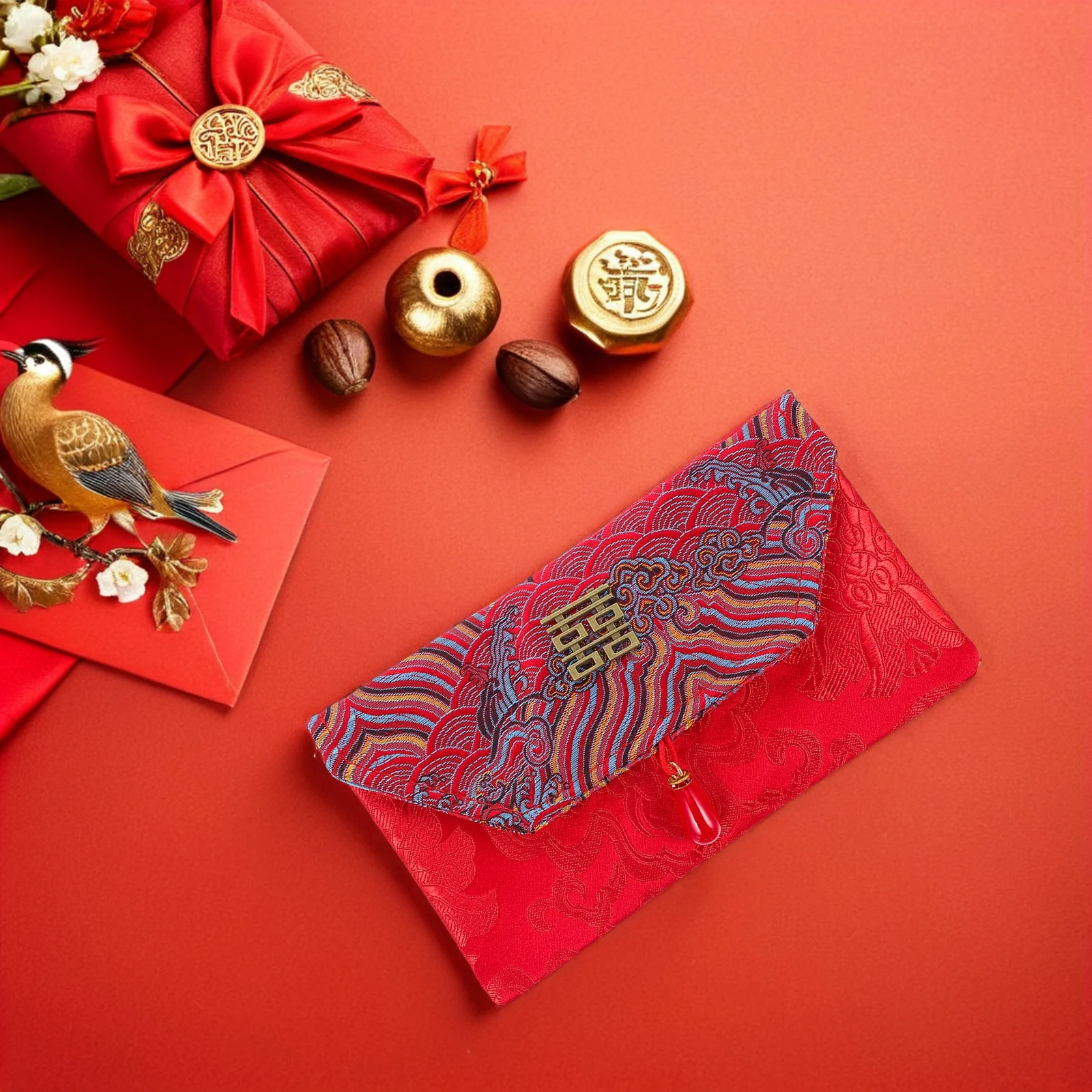 

Wedding Red Envelopes Lucky Money Pockets Cash Holders Brocade Packet Traditional Chinese Style Suitable For Weddings