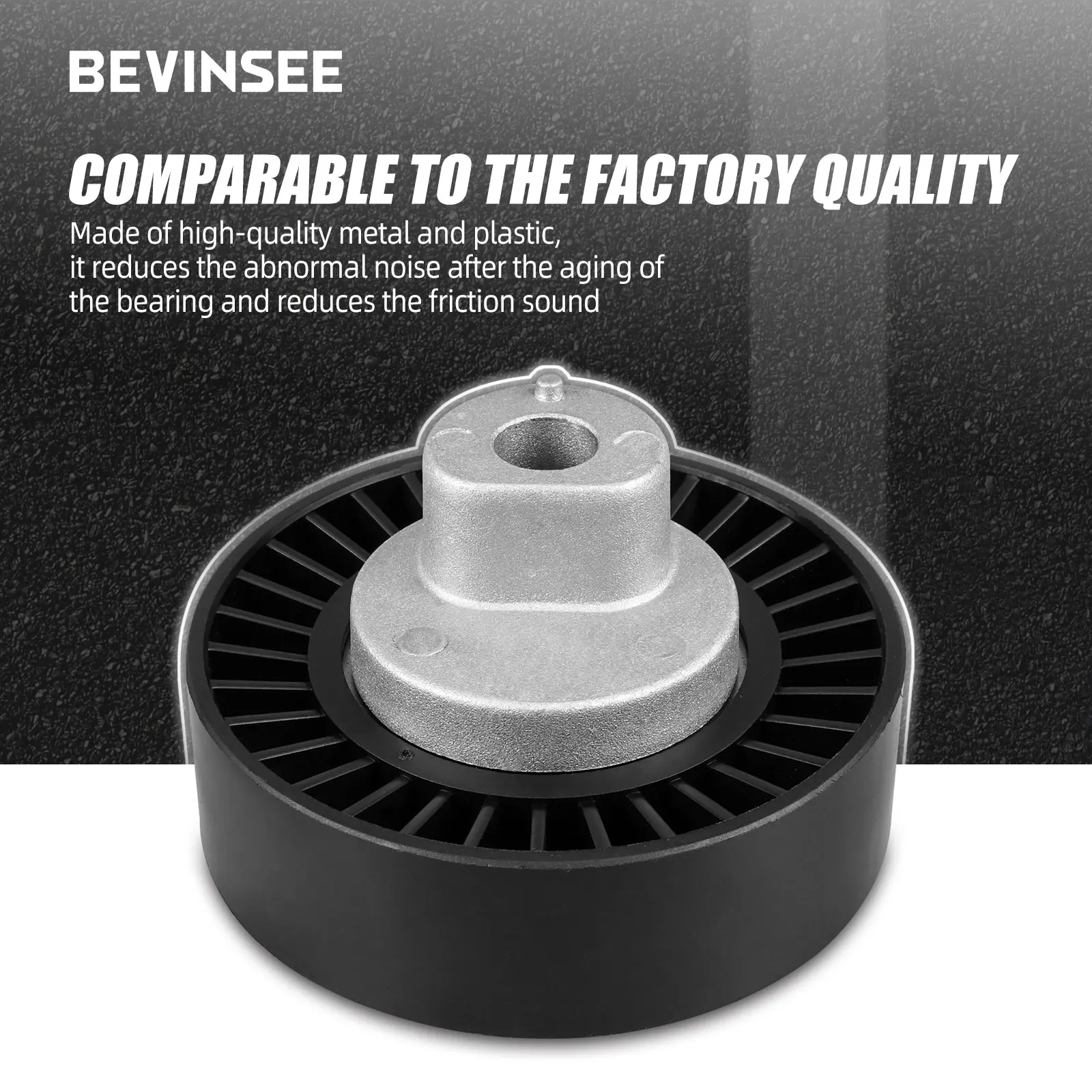 BEVINSEE Drive Belt Tensioner Idler Pulley for BMW E46 E36 E39 X5 Z3 Z4 325i 328i 528i 530i 11287841228