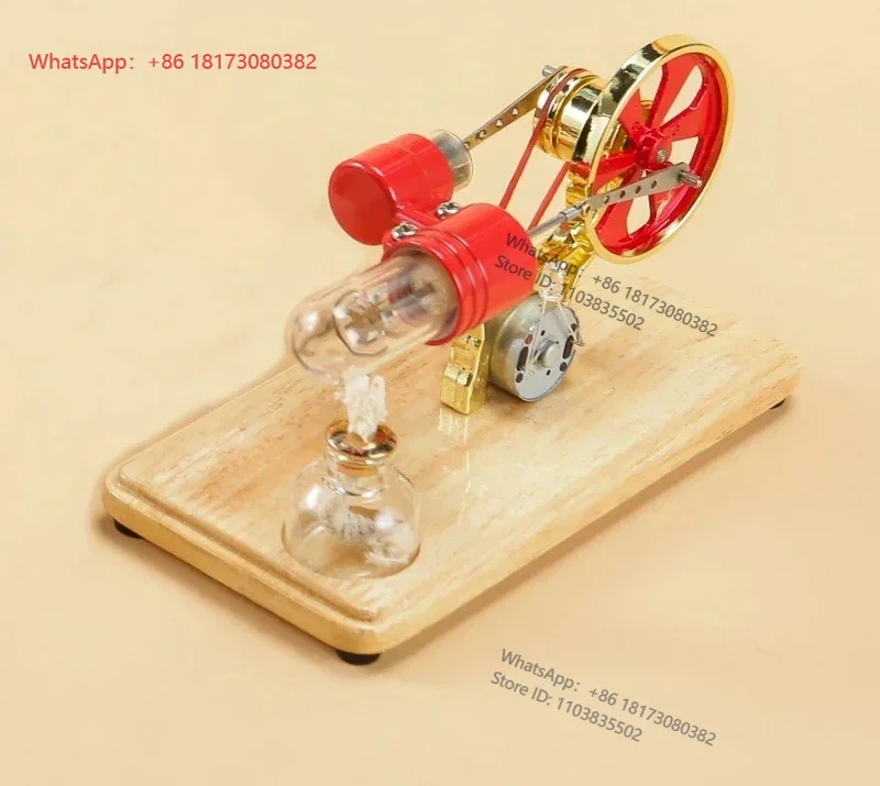 External combustion Stirling engine, four-cylinder model, physical science experiment, Mini Alloy Starter Motor